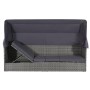 Garden bed with awning 205x62 cm gray synthetic rattan by vidaXL, Loungers - Ref: Foro24-43962, Price: 245,57 €, Discount: %