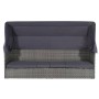 Garden bed with awning 205x62 cm gray synthetic rattan by vidaXL, Loungers - Ref: Foro24-43962, Price: 245,57 €, Discount: %