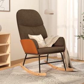 Silla mecedora de tela marrón de vidaXL, Mecedoras - Ref: Foro24-341045, Precio: 137,99 €, Descuento: %