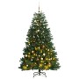 Artificial Christmas tree with hinges 300 LED and balls 180 cm by vidaXL, Christmas trees - Ref: Foro24-3210377, Price: 145,5...