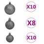 Künstlicher Weihnachtsbaum mit Scharnieren 300 LED und Kugeln 240 cm von vidaXL, Weihnachtsbäume - Ref: Foro24-3210425, Preis...