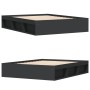 Estructura de cama negra 140x190 cm de vidaXL, Camas y somieres - Ref: Foro24-3203902, Precio: 180,13 €, Descuento: %