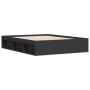 Estructura de cama negra 140x190 cm de vidaXL, Camas y somieres - Ref: Foro24-3203902, Precio: 180,13 €, Descuento: %