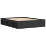 Estructura de cama negra 140x190 cm de vidaXL, Camas y somieres - Ref: Foro24-3203902, Precio: 180,13 €, Descuento: %