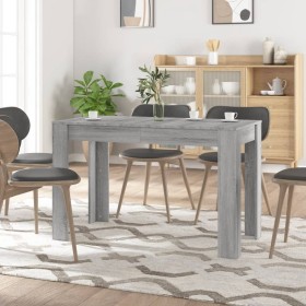 Gray Sonoma engineered wood dining table 120x60x76 cm by vidaXL, Kitchen and dining tables - Ref: Foro24-838190, Price: 88,99...