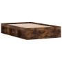 Smoked oak bed frame 120x190 cm by vidaXL, Beds and slatted bases - Ref: Foro24-3203898, Price: 155,78 €, Discount: %