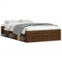 Estructura de cama roble marrón 120x200 cm de vidaXL, Camas y somieres - Ref: Foro24-3203858, Precio: 186,38 €, Descuento: %