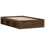 Estructura de cama roble marrón 120x200 cm de vidaXL, Camas y somieres - Ref: Foro24-3203858, Precio: 147,99 €, Descuento: %