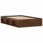 Estructura de cama roble marrón 120x200 cm de vidaXL, Camas y somieres - Ref: Foro24-3203858, Precio: 147,99 €, Descuento: %