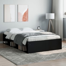 Black bed frame 120x200 cm by vidaXL, Beds and slatted bases - Ref: Foro24-3203853, Price: 183,98 €, Discount: %