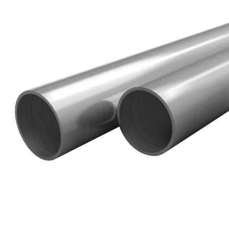 Round stainless steel tubes 2 units V2A 2 m Ø48x1.8mm by vidaXL, Moldings - Ref: Foro24-143194, Price: 225,71 €, Discount: %