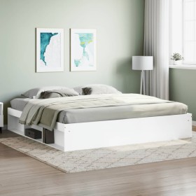 Estructura de cama blanca 200x200 cm de vidaXL, Camas y somieres - Ref: Foro24-3203887, Precio: 176,99 €, Descuento: %