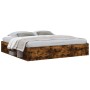 Smoked oak bed frame 200x200 cm by vidaXL, Beds and slatted bases - Ref: Foro24-3203891, Price: 208,68 €, Discount: %