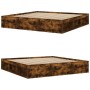 Smoked oak bed frame 200x200 cm by vidaXL, Beds and slatted bases - Ref: Foro24-3203891, Price: 208,68 €, Discount: %