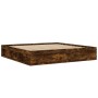 Smoked oak bed frame 200x200 cm by vidaXL, Beds and slatted bases - Ref: Foro24-3203891, Price: 208,68 €, Discount: %