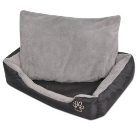 Cama para perro con cojín acolchado Talla L negra de vidaXL, Camas para perros - Ref: Foro24-170421, Precio: 34,47 €, Descuen...