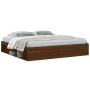 Estructura de cama roble marrón 200x200 cm de vidaXL, Camas y somieres - Ref: Foro24-3203893, Precio: 173,55 €, Descuento: %