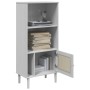 SENJA shelving unit rattan look white pine wood 60x35x130 cm by vidaXL, Bookcases and shelves - Ref: Foro24-358059, Price: 85...