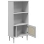 SENJA shelving unit rattan look white pine wood 60x35x130 cm by vidaXL, Bookcases and shelves - Ref: Foro24-358059, Price: 85...