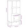 SENJA shelving unit rattan look white pine wood 60x35x130 cm by vidaXL, Bookcases and shelves - Ref: Foro24-358059, Price: 85...