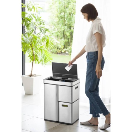 EKO Mirage Plus Sensor Bin 1x30 L + 2x15 L Matte Silver by EKO, Waste containers - Ref: Foro24-440049, Price: 279,80 €, Disco...