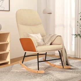 Cream white fabric rocking chair by vidaXL, Rocking chairs - Ref: Foro24-341044, Price: 138,23 €, Discount: %