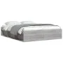 Grauer Sonoma-Bettrahmen 160x200 cm von vidaXL, Betten und Lattenroste - Ref: Foro24-3203878, Preis: 154,92 €, Rabatt: %