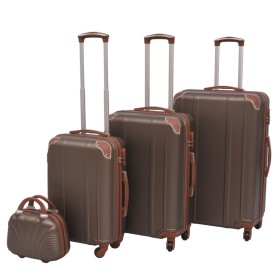 Set of rigid suitcases 4 brown units by vidaXL, Suitcases - Ref: Foro24-91194, Price: 149,50 €, Discount: %