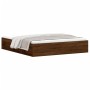 Estructura de cama marrón roble 180x200 cm de vidaXL, Camas y somieres - Ref: Foro24-3203886, Precio: 210,33 €, Descuento: %