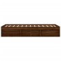 Oak brown bed frame 180x200 cm by vidaXL, Beds and slatted bases - Ref: Foro24-3203886, Price: 188,99 €, Discount: %