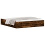 Estructura de cama roble ahumado 180x200 cm de vidaXL, Camas y somieres - Ref: Foro24-3203884, Precio: 204,15 €, Descuento: %