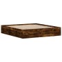 Estructura de cama roble ahumado 180x200 cm de vidaXL, Camas y somieres - Ref: Foro24-3203884, Precio: 204,15 €, Descuento: %