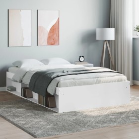 White bed frame 120x200 cm by vidaXL, Beds and slatted bases - Ref: Foro24-3203852, Price: 184,99 €, Discount: %