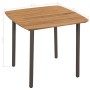 Mesa de jardín madera maciza de acacia y acero 80x80x72 cm de vidaXL, Mesas de jardín - Ref: Foro24-44233, Precio: 120,40 €, ...