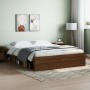 Brown oak bed frame 140x200 cm by vidaXL, Beds and slatted bases - Ref: Foro24-3203865, Price: 192,08 €, Discount: %