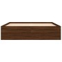 Brown oak bed frame 140x200 cm by vidaXL, Beds and slatted bases - Ref: Foro24-3203865, Price: 171,99 €, Discount: %