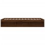 Brown oak bed frame 140x200 cm by vidaXL, Beds and slatted bases - Ref: Foro24-3203865, Price: 171,99 €, Discount: %