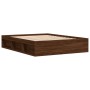 Brown oak bed frame 140x200 cm by vidaXL, Beds and slatted bases - Ref: Foro24-3203865, Price: 171,99 €, Discount: %