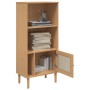 SENJA shelving unit rattan look brown pine wood 60x35x130 cm by vidaXL, Bookcases and shelves - Ref: Foro24-358058, Price: 85...