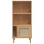 SENJA shelving unit rattan look brown pine wood 60x35x130 cm by vidaXL, Bookcases and shelves - Ref: Foro24-358058, Price: 85...