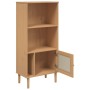 SENJA shelving unit rattan look brown pine wood 60x35x130 cm by vidaXL, Bookcases and shelves - Ref: Foro24-358058, Price: 85...