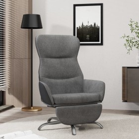 Sillón de relax con reposapiés de tela gris oscuro de vidaXL, Sillones - Ref: Foro24-3097466, Precio: 121,99 €, Descuento: %