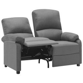 2 seater reclining sofa light gray fabric by vidaXL, Armchairs - Ref: Foro24-324089, Price: 233,99 €, Discount: %