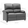 2-Sitzer-Liegesofa aus hellgrauem Stoff von vidaXL, Sessel - Ref: Foro24-324089, Preis: 233,37 €, Rabatt: %