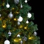 Artificial Christmas tree with hinges 300 LED and balls 180 cm by vidaXL, Christmas trees - Ref: Foro24-3210437, Price: 130,1...