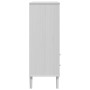 Aparador alto SENJA aspecto de ratán madera blanco 90x40x112 cm de vidaXL, Aparadores - Ref: Foro24-358056, Precio: 131,93 €,...