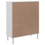 Aparador alto SENJA aspecto de ratán madera blanco 90x40x112 cm de vidaXL, Aparadores - Ref: Foro24-358056, Precio: 131,93 €,...