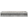 Estructura de cama gris hormigón 140x190 cm de vidaXL, Camas y somieres - Ref: Foro24-3203904, Precio: 183,16 €, Descuento: %