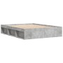 Estructura de cama gris hormigón 140x190 cm de vidaXL, Camas y somieres - Ref: Foro24-3203904, Precio: 183,16 €, Descuento: %