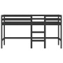 Children's loft bed ladder solid black pine wood 80x200 cm by vidaXL, Beds and slatted bases - Ref: Foro24-835888, Price: 150...